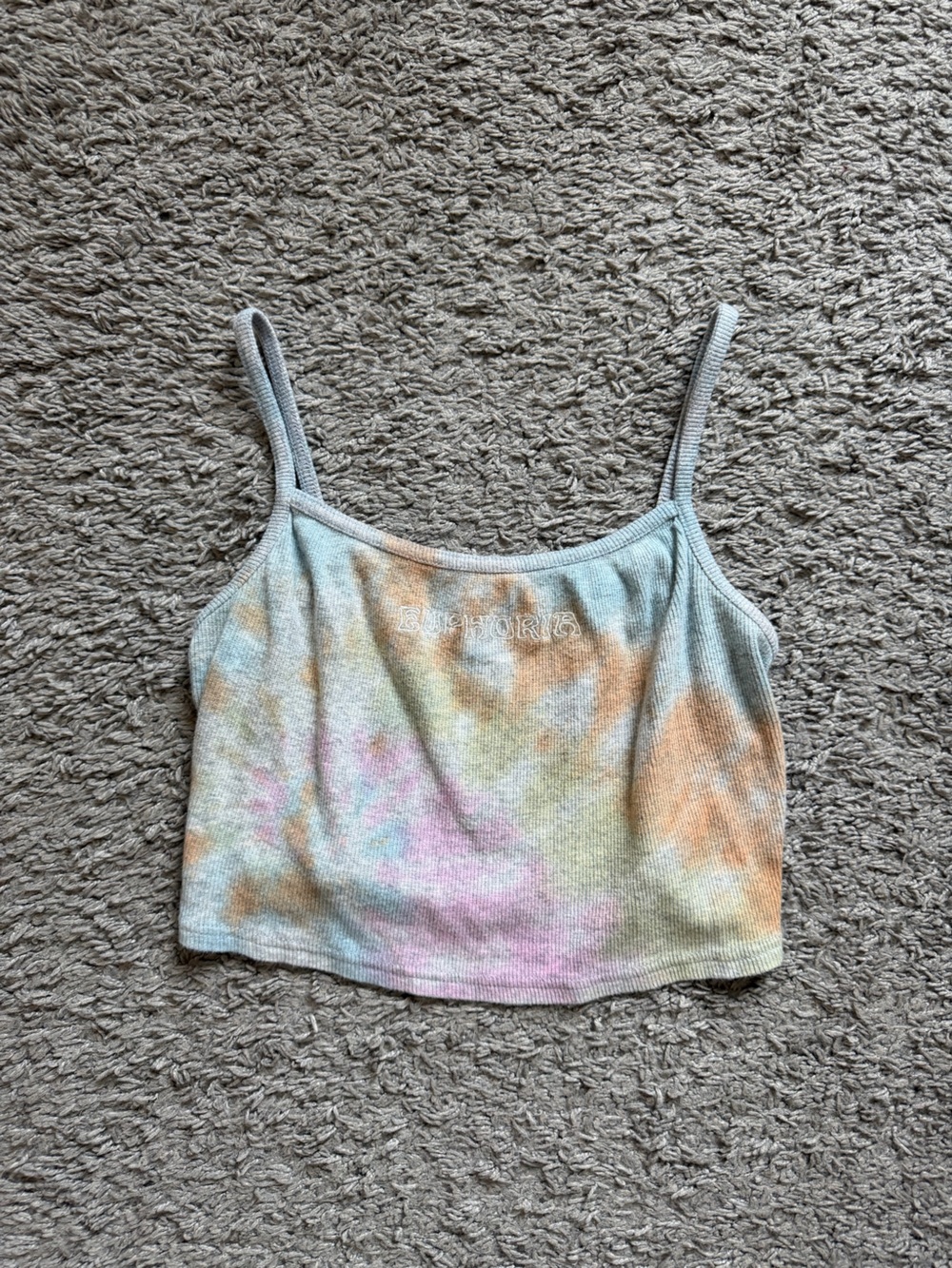 PacSun Pastel Tie-Dye Ribbed Tank Top